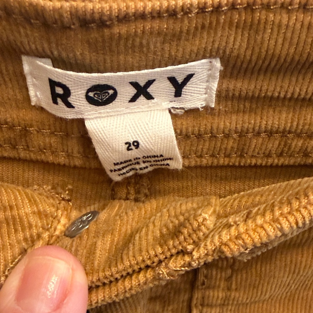 Roxy Women's Tan Corduroy Jean Shorts - Picture 2 of 6